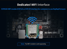 Load image into Gallery viewer, The Big Tree Tech (BTT) SKR 2 board has a dedicated WiFi interface. An ESP8266 WiFi module (ESP12S or ESP-07) interface to be able to use Reprap firmware (RRF).
