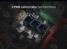 Load image into Gallery viewer, The Big Tree Tech (BTT) SKR 2 board has 3 PWM controllable fan interfaces.
