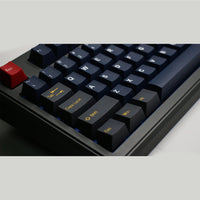 Left profile view of the Midnight Green Tai Hao Keycap set of ABS material. Compatible with Cherry MX Switch Types.