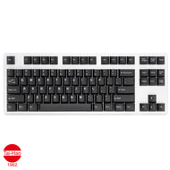 Assembled view of the Black Cubic Tai Hao Keycap set of ABS material. Compatible with Cherry MX Switch Types.