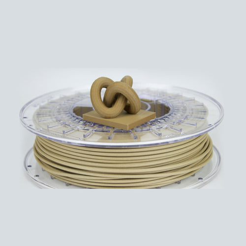 The ColorFabb's PLA/PHA formulation Bronzefill 3D Printing Filament reel for FDM/FFF 3D printing.
