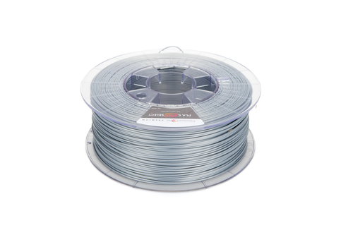 Silver Silk. FilamentOne PLA PRO SELECT 3D printing filament reel.