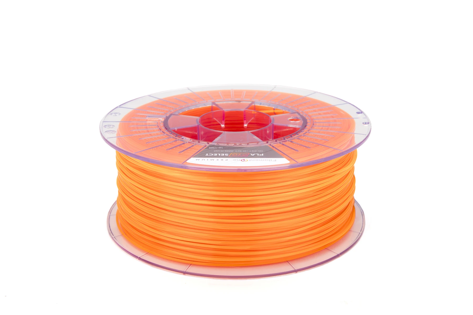 The brighter than your future orange from Filament one 3D printing reel.