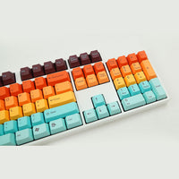 Right profile View of the Hawaii Tai Hao keycap set of PBT material. Compatible with Cherry MX Switch Types.
