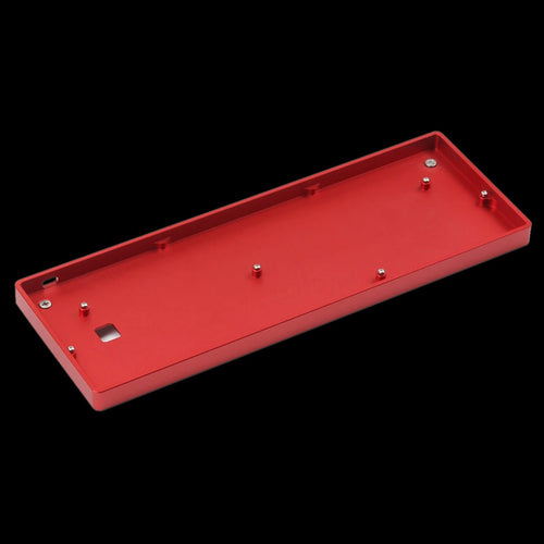 Stop Red. 60% Aluminium case. Low Profile CNC'd, Anodized case with rubber feet.